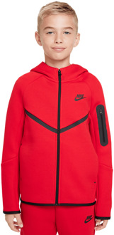 Nike Tech Fleece Hoodies Kinder - Rood - Maat 158 - 170 CM - Poly Fleece Red