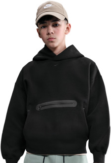 Nike Tech Fleece Hoodies Kinder - Zwart - Maat 147 - 158 CM - Katoen Jersey Black