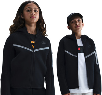 Nike Tech Fleece Hoodies Kinder - Zwart - Maat 147 - 158 CM - Poly Fleece Black