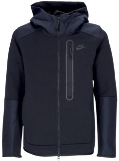 Nike Tech Fleece Overlay Full Zip Hoodie Nike , Black , Heren - XL