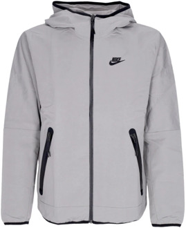 Nike Tech Woven Full-Zip Gevoerde Hoodie Nike , Gray , Heren - Xl,L