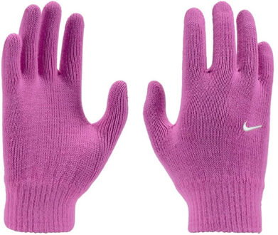 Nike TG 2 speelse gebreide Swoosh-handschoenen voor volwassenen (Roze/Wit) - S/M