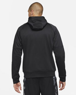 Nike therma-fit full-zip sportvest zwart heren heren - M