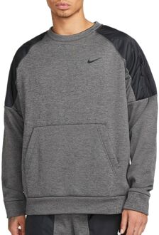 Nike Therma-FIT Novelty Crew Sweater Heren donker grijs - zwart