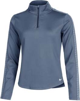 Nike Therma-FIT One Half-Zip Hardloopshirt Dames-Blauw,Wit - XS,S,M,L,XL