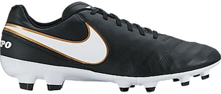 Nike Tiempo Genio II Leather FG  Voetbalschoenen - Maat 43 - Mannen - zwart/wit/goud
