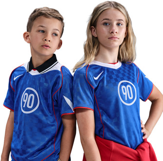 Nike Total 90 T-shirts Kinder - Blauw - Maat 147 - 158 CM - Poly Jersey Blue