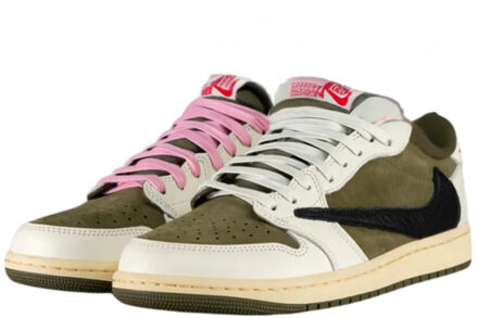 Nike Travis scott x air jordan 1 low og 'medium olive' - maat 47 Groen