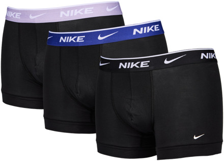 Nike Trunk 3 Pack Ondergoed Unisex - Zwart - Maat 46 - 50 Black