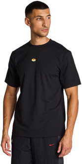 Nike Tuned T-shirts Heren - Zwart - Maat L - Poly Jersey Black