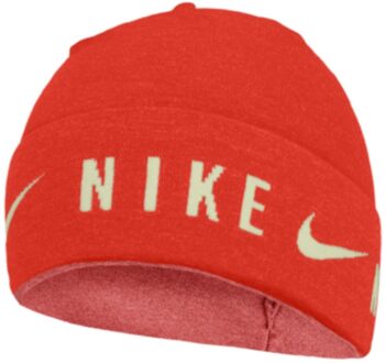 Nike U Gebreide Dri-FIT muts met manchet (Rood) - maat