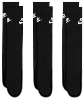 Nike Uniseks adult essentials everyday socks set (set van 3) - maat 42 Zwart