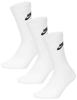 Nike Uniseks adult essentials everyday socks set (set van 3) Wit - 42