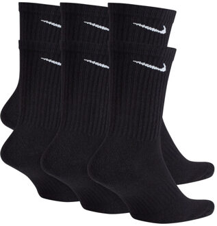 Nike Uniseks adult everyday gewatteerde sokken (set van 6) - maat 34-38 Zwart