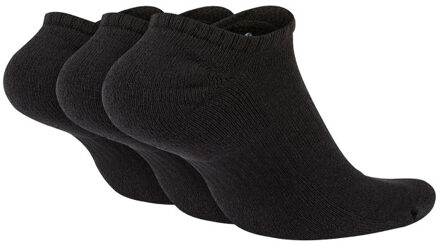 Nike Uniseks adult everyday no show sokken (set van 3) Zwart - 34-38