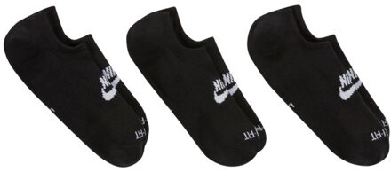 Nike Uniseks adult plus gewatteerde everyday enkelsokken Zwart - 34-38