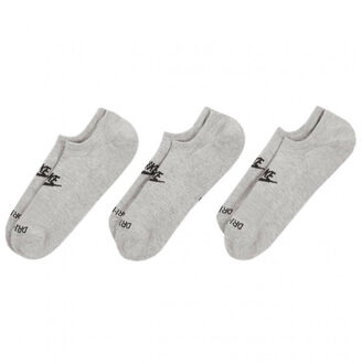 Nike Uniseks adult plus gewatteerde sokken voor dagelijks gebruik (set van 3) Grijs - 34-38