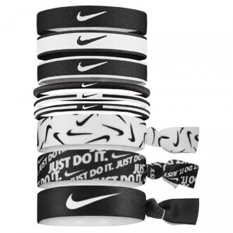 Nike Unisex haarband voor volwassenen (set van 9) (Zwart/Wit)