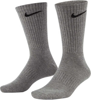 Nike Unisex Volwassenen Lichte Alledaagse Crew Sokken (Verpakking van 3) (Wit/Grijs/Zwart) - maat