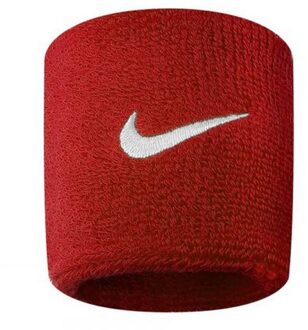 Nike Unisex Volwassenen Swoosh Polsband (Set van 2) (Rood) - maat