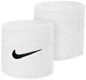 Nike Unisex Volwassenen Swoosh Polsband (Set van 2) (Wit) - One Size