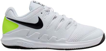 Nike Vapor X Allcourt schoen Kinderen-wit, neongroen - 38.5