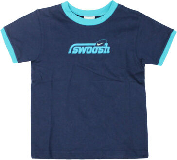 Nike Vintage Nike Jongens Navy "Swoosh" T-Shirt Blauw