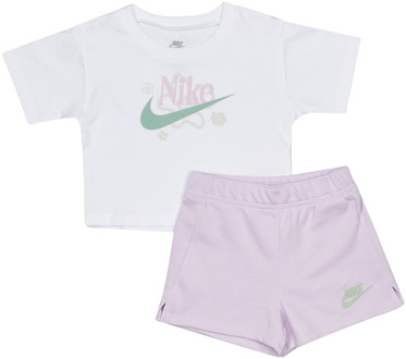 Nike Wild Flower Trainingspakken Baby - Paars - Maat 86 - 92 CM - Katoen Jersey Purple