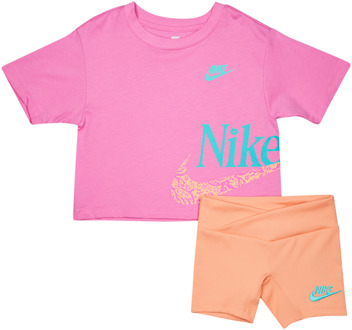 Nike Wild Flower Trainingspakken Peuter - Roze - Maat 98 - 104 CM - Katoen Jersey Pink