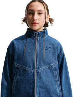 Nike Windrunner Denim Jacket Jassen Kinder - Blauw - Maat 137 - 147 CM - Katoen Jersey Blue