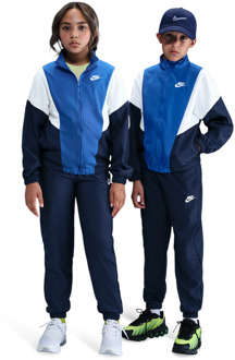 Nike Woven Tracksuit Trainingspakken Kinder - Blauw - Maat 137 - 147 CM - Katoen Jersey Blue