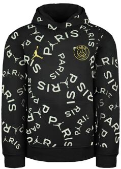 Nike x Paris Saint-Germain Lange Mouw Zwarte Pullover Kids Hoodie DD9752 010 - maat