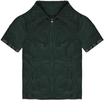 Nike Zip Up Funnel Neck Korte Mouw Tennis Top Zwart Dames Pullover 268812 010