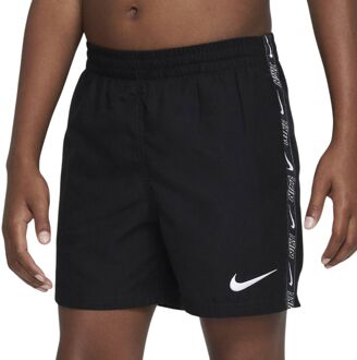 Nike Zwarte strandshorts met wit logo Nike , Black , Heren - L,M
