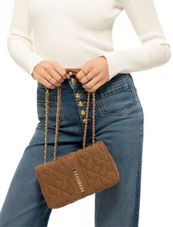 NIKKIE Ann suede tas - maat One size Bruin