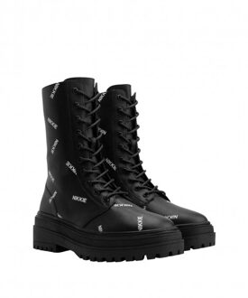 NIKKIE Djuna logo boots n 9-521 2201 black - maat 39 Zwart