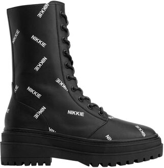 NIKKIE Djuna logo boots n 9-521 2201 black Zwart - 37