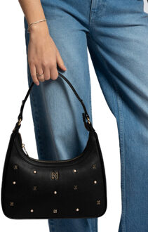 NIKKIE Dori rivet schoudertas Zwart - One size
