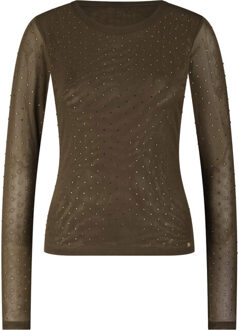 NIKKIE Linne gold top Veelkleurig - 36