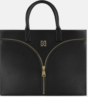 NIKKIE Mayda zipper handtas black Zwart