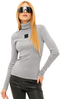 NIKKIE Noroton shiny t-shirt - maat XL Zilver