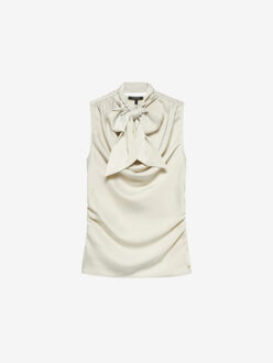 NIKKIE Provo satin top kit - maat 36 Ecru