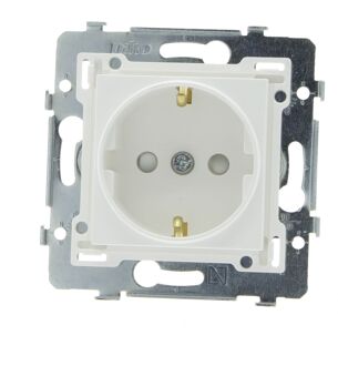 Niko Inbouwstopcontact Original Met Aarde (randaarde) 1-polig Wit Ip20