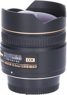 Nikon Tweedehands Nikon AF 10.5mm f/2.8 ED DX CM4426 Zwart