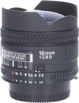Nikon Tweedehands Nikon AF-D 16mm f/2.8 ED Fisheye CM0970 Zwart