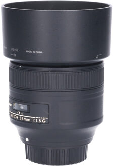 Nikon Tweedehands Nikon AF-S 85mm f/1.8G CM3672 Zwart