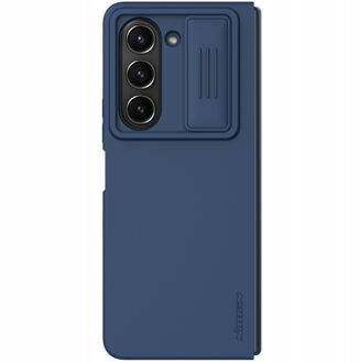 Nillkin CamShield Silky Silicone Case voor de Samsung Galaxy Z Fold 5 - Blauw