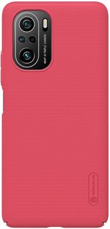 Nillkin Poco F3 Case Pocophone F3 Cover Super Frosted Shield Hard Pc Back Cover Case Voor Xiaomi Poco F3 H-rood