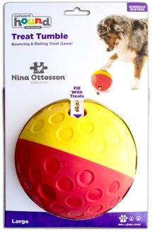 Nina Ottosson dog treat tumble rood / geel 13x13x13 cm