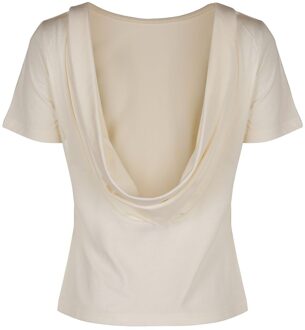 Nina Ricci Katoenen T-shirt met ronde hals Ivoor